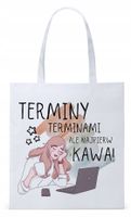 Dla Sekretarki Na Prezent Torba Eco Biała Shopper Z Nadrukiem Ze Zdjęciem