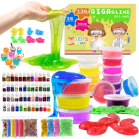 Zestaw slime XXL LAB do robienia kolorowych glutów nauka i zabawa 128w1