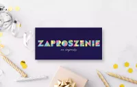 Zaproszenie Napis Neon (5 Sztuk)