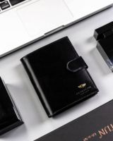 Klasyczny skorzany portfel meski na zatrzask