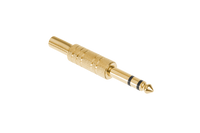 WTY0027 Wtyk Jack 6.3 stereo zloty
