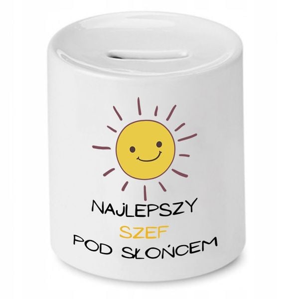 Skarbonka Dla Szefa Najlepszy Pod Słońcem Z Nadrukiem Ze Zdjęciem zdjęcie 1