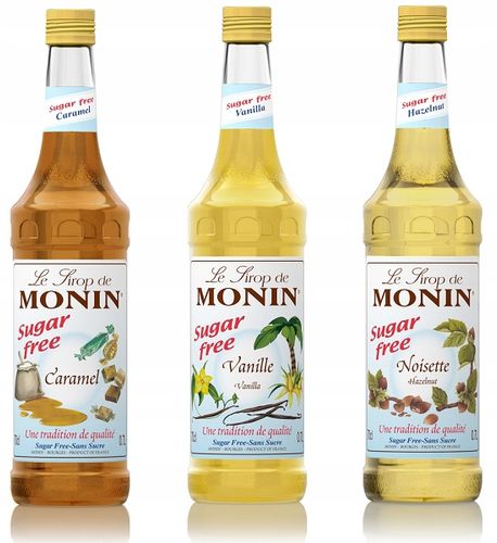 Monin Zestaw syrop barmański smakowy do kawy bez cukru Karmel Wanilia Orzec na Arena.pl