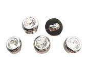 Guziki ozdobne kryształ 10 mm stopka 10 szt