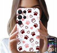 ETUI DO SAMSUNG GALAXY S25 ULTRA - PSIE ŁAPKI NA BIAŁYM TLE, PIES, KOT, MIŚ