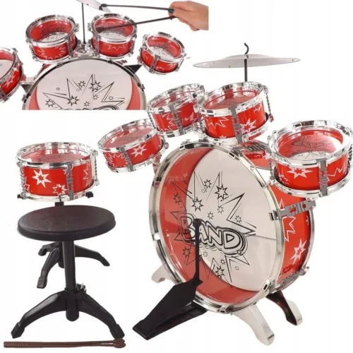 DLA DZIECI  ZESTAW PERKUSYJNY Z AKCESORIAMI na Arena.pl