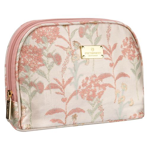 kosmetyczka podróżna z materiału syntetycznego w różowo-beżowym kolorze na Arena.pl
