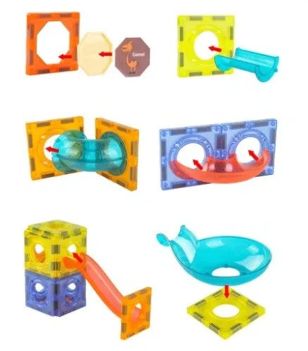 KLOCKI MAGNETYCZNE PANELE 75EL ZESTAW ŚWIECĄCY TOR na Arena.pl