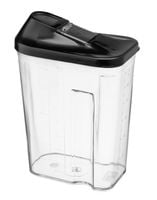 Pojemnik dozownik do żywności art. sypkie 1500 ml bezbarwny czarna pokrywa