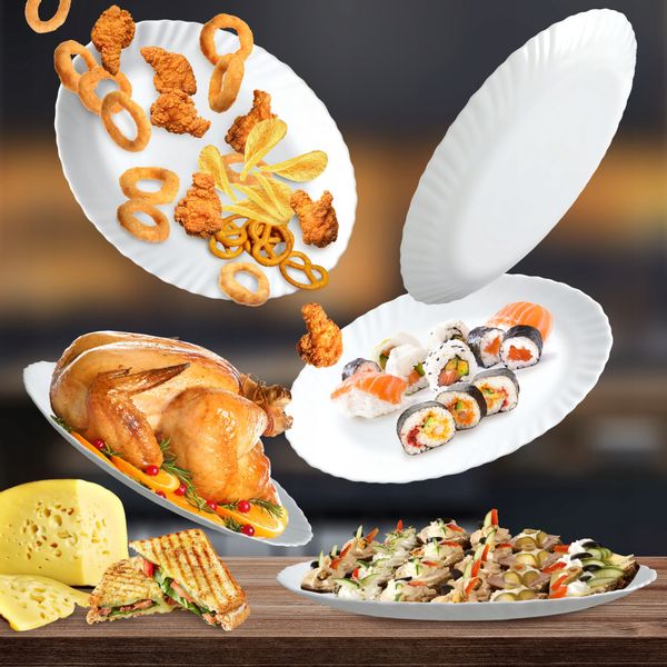 PÓŁMISEK TALERZ DO MIĘS WĘDLIN SZKŁO HARTOWANE zdjęcie 4