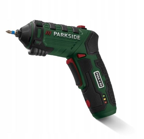 PARKSIDE PSSA 4 B2 Wkrętarka 4V obrotowa rękojeść 10Nm 26 bitów ZESTAW na Arena.pl
