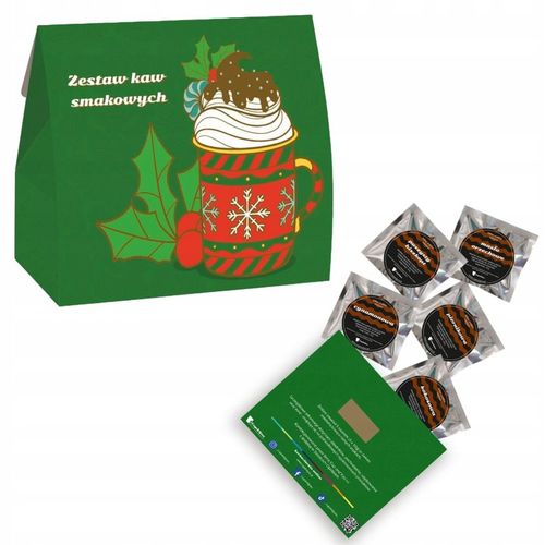 GOTOWY ZESTAW 5 SMAKÓW KAWY AROMATYZOWANE MIX PREZENT NA MIKOŁAJA GWIAZDKĘ na Arena.pl