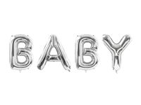 Balony srebrne BABY 262 x 86cm URODZINY ROCZEK XL