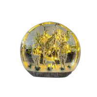 Srebrna dekoracja świąteczna led 40 cm Las