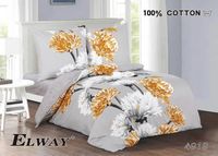 Pościel bawełniana 160x200cm KWIATY BIAŁE MIODOWE