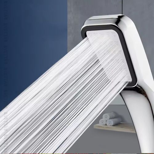 ZESTAW PRYSZNICOWY słuchawka wąż uchwyt srebrna CIŚNIENIE OSZCZĘDNA na Arena.pl