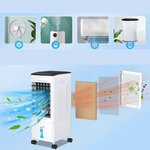 Klimatyzator przenośny z funkcją chłodzenia wodą 60W 6L POWYSTAWOWY na Arena.pl