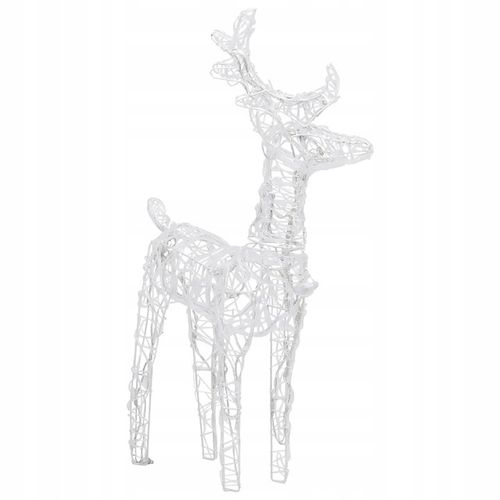 Renifery z Saniami LED 130cm 160 zimnych białych diod Dekoracja świąteczna na Arena.pl