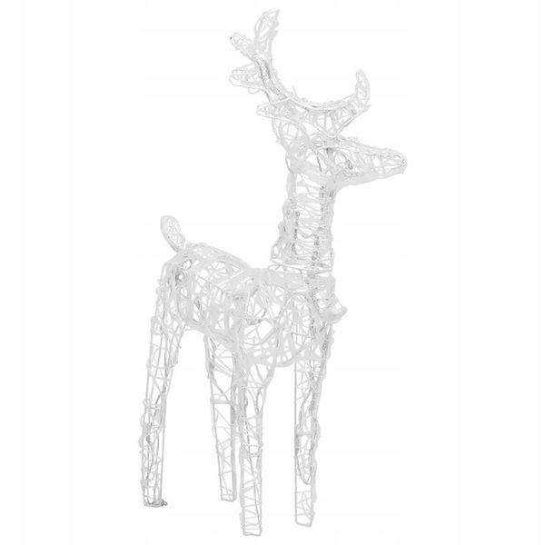 Renifery z Saniami LED 130cm 160 zimnych białych diod Dekoracja świąteczna zdjęcie 6