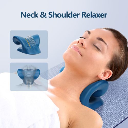 Poduszka Chiropraktyczna Trakcyjna do Szyi Ciemnoniebieska Pianka Ulga na Arena.pl