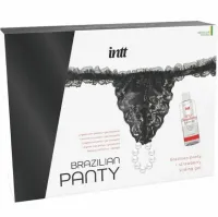 intt black perłowa bielizna brazylijska z żelem truskawkowym 50ml s-xl