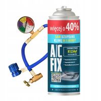 A/C FIX GAZ DO KLIMATYZACJI AUT R1234YF CZYNNIK +40% DUŻA PUSZKA +PRZEWÓD