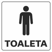 Naklejka TOALETA męska 15x15 cm