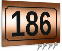 Tabliczka ADRESOWA Aluminiowa MIEDZIANA Numer domu