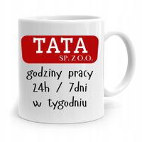 Kubek Na Dzień Ojca Dla Taty Tata Sp. Z O.o, Z Nadrukiem Ze Zdjęciem