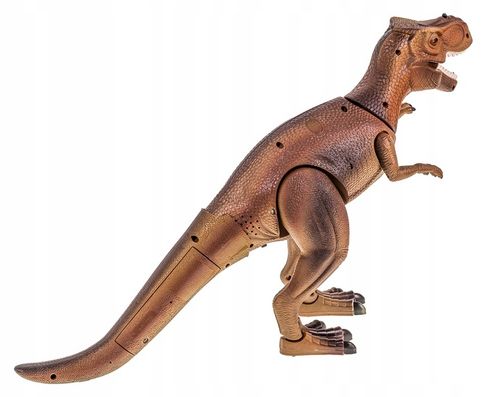 DUŻY DINOZAUR T-REX CHODZI RYCZY ŚWIECI ZIEJE DYM na Arena.pl