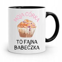 Kubek Czarny Prezent Dla Córki Fajna Babeczka Z Nadrukiem Ze Zdjęciem