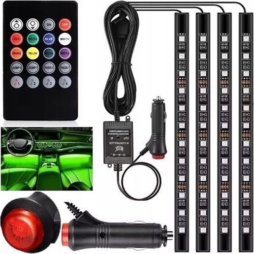 Paski LED 12V - OŚWIETLENIE LEDOWE Ledy wnętrza auta Taśma kabiny samochodu na Arena.pl
