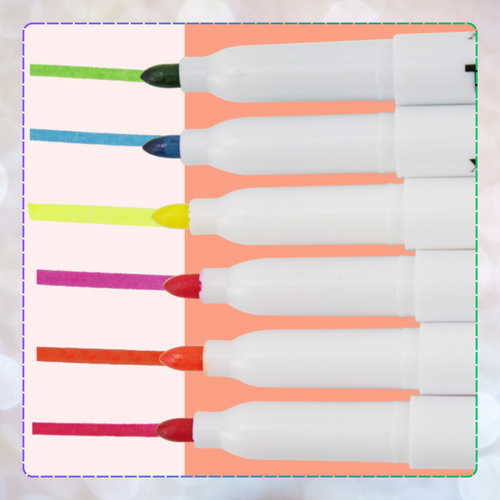 pisaki do tkanin ubrań koszulek markery flamastry mazaki zestaw 6 kolorów na Arena.pl