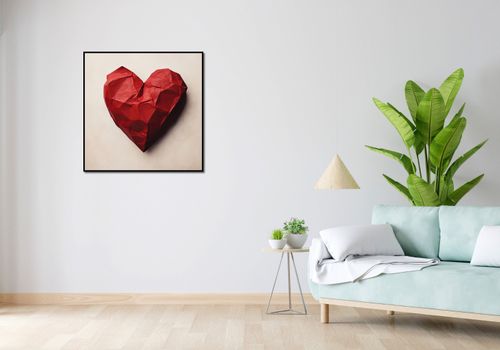 Plakat 80x80cm Kreślone Serce na Arena.pl