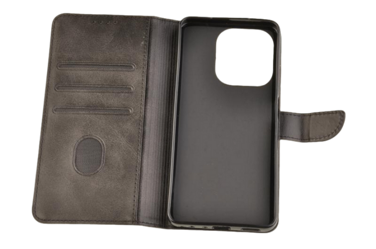Etui portfel Wallet do Oppo A5 Pro 5G czarny zdjęcie 4