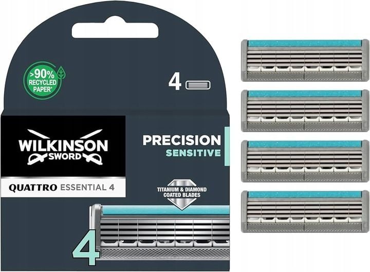 WKŁADY DO MASZYNKI Wilkinson Sword Quattro ESSENTIAL 4 Sensitive 4 zdjęcie 1