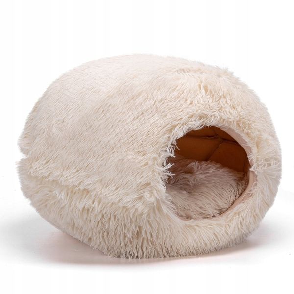 Domek dla kota biały okrągły 46cm*47cm*36cm zdjęcie 8
