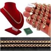 ZŁOTY MĘSKI ŁAŃCUSZEK GARIBALDI GRUBY 60cm 7mm STAL CHIRURGICZNA NA PREZENT