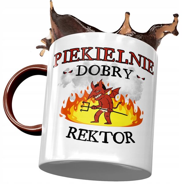 Kubek Bordowy Dla Rektora Piekielnie Dobry Prezent Z Nadrukiem Ze Zdjęciem zdjęcie 1