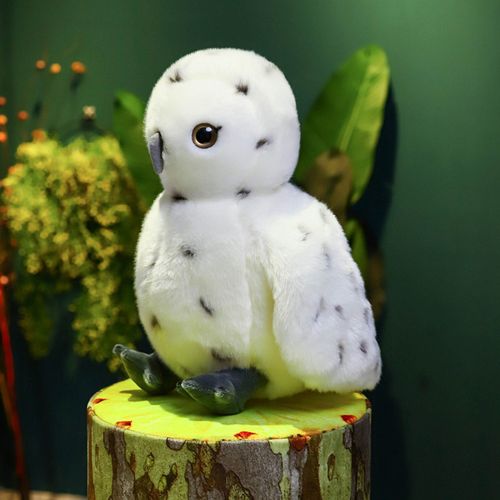 DLA NAJMŁODSZYCH PLUSZOWA SOWA PTAK  BIAŁA na Arena.pl