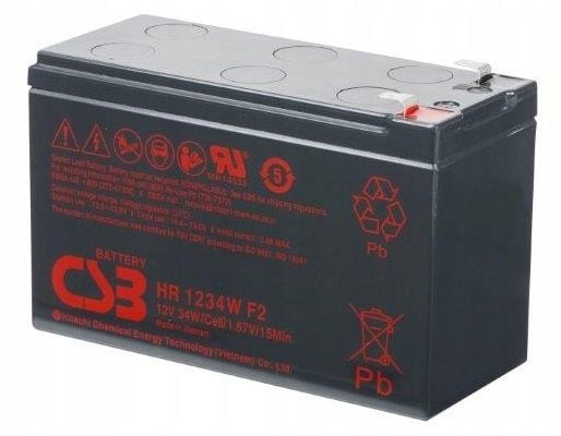 Akumulator AGM CSB HR 1234 WF2 (12V 9Ah) zdjęcie 1