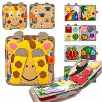 Sensoryczna Książeczka Manipulacyjna Montessori Tablica Zabawka Edukacyjna