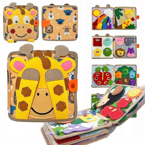 Sensoryczna Książeczka Manipulacyjna Montessori Tablica Zabawka Edukacyjna na Arena.pl