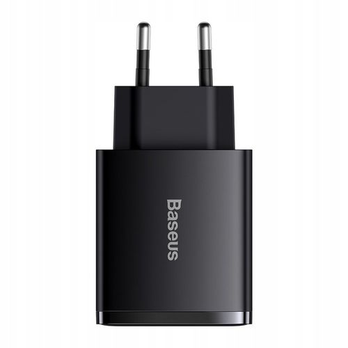 BASEUS SZYBKA ŁADOWARKA SIECIOWA 2x USB / USB-C MOCNY ZASILACZ 30W 3A PD QC na Arena.pl