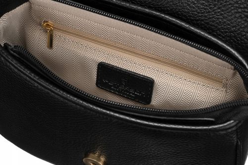 Torebka damska listonoszka PETERSON czarna modna miejska na długim na Arena.pl