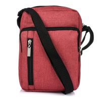 SASZETKA męska materiałowa torba z paskiem na ramię V295 czerwona