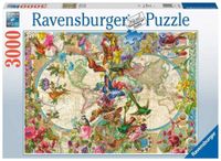 PUZZLE 3000 FLORA I FAUNA. MAPA ŚWIATA