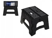 Taboret stołek podest krzesło 21 cm tworzywo składany antypoślizgowy czarny