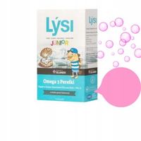 LYSI JUNIOR OMEGA 3 PEREŁKI*60KAPS. O SMAKU GUMY BALONOWEJ/ TRAN/ WIT.A / D