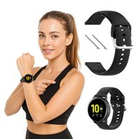 Pasek do Amazfit BIP / BIP 3 / 3 PRO / LITE / U / 1S silikon czarny 20mm